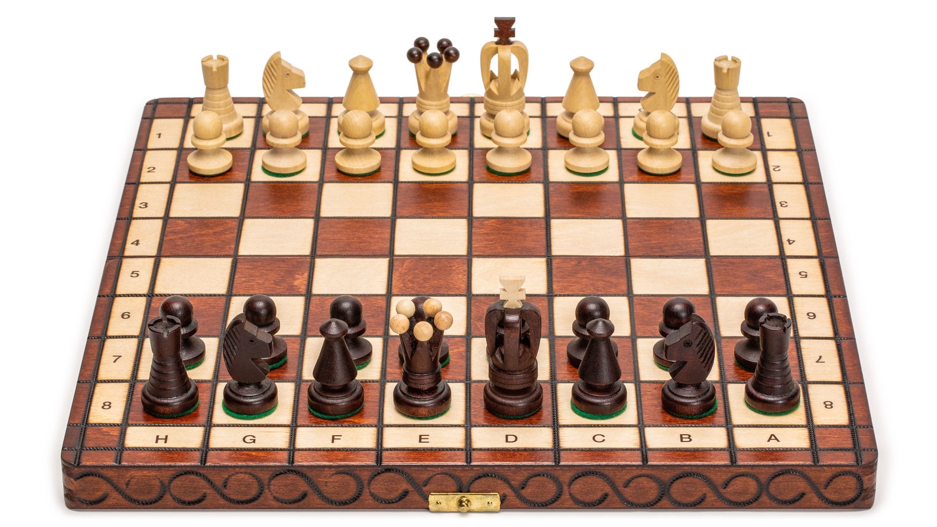 Husaria European International Chess Wooden Game Set, "King's International" - 14" Medium Size Chess Set-Husaria
