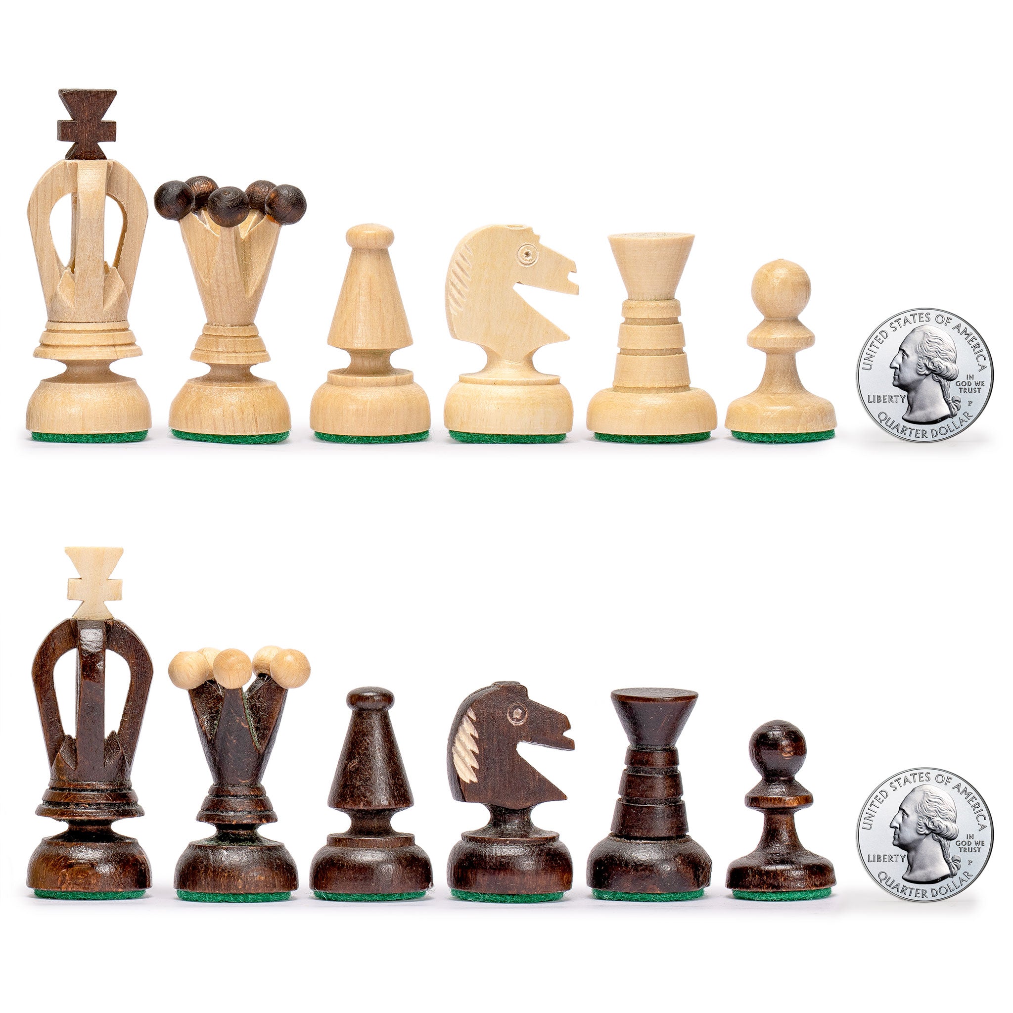 Husaria European International Chess Wooden Game Set, "King's Classic" - 11.3" Small Size Chess Set-Husaria