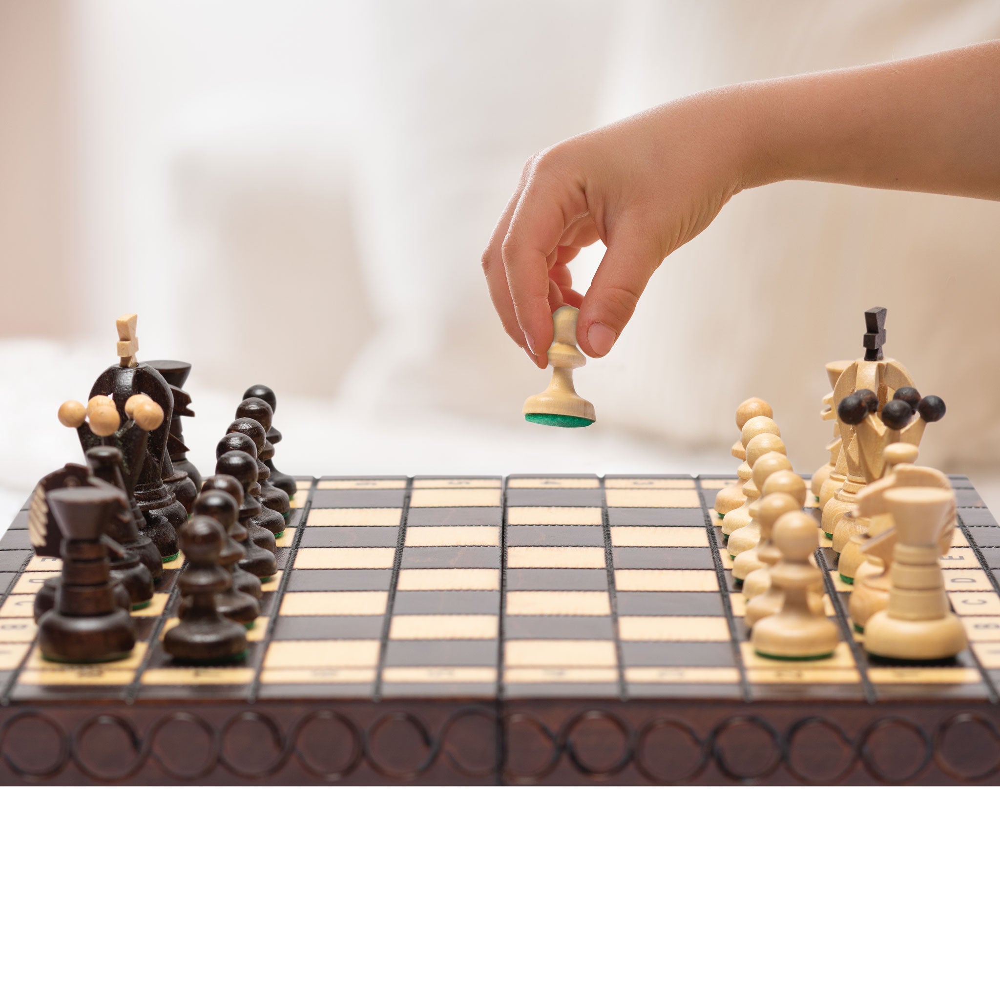 Husaria European International Chess Wooden Game Set, "King's Classic" - 11.3" Small Size Chess Set-Husaria