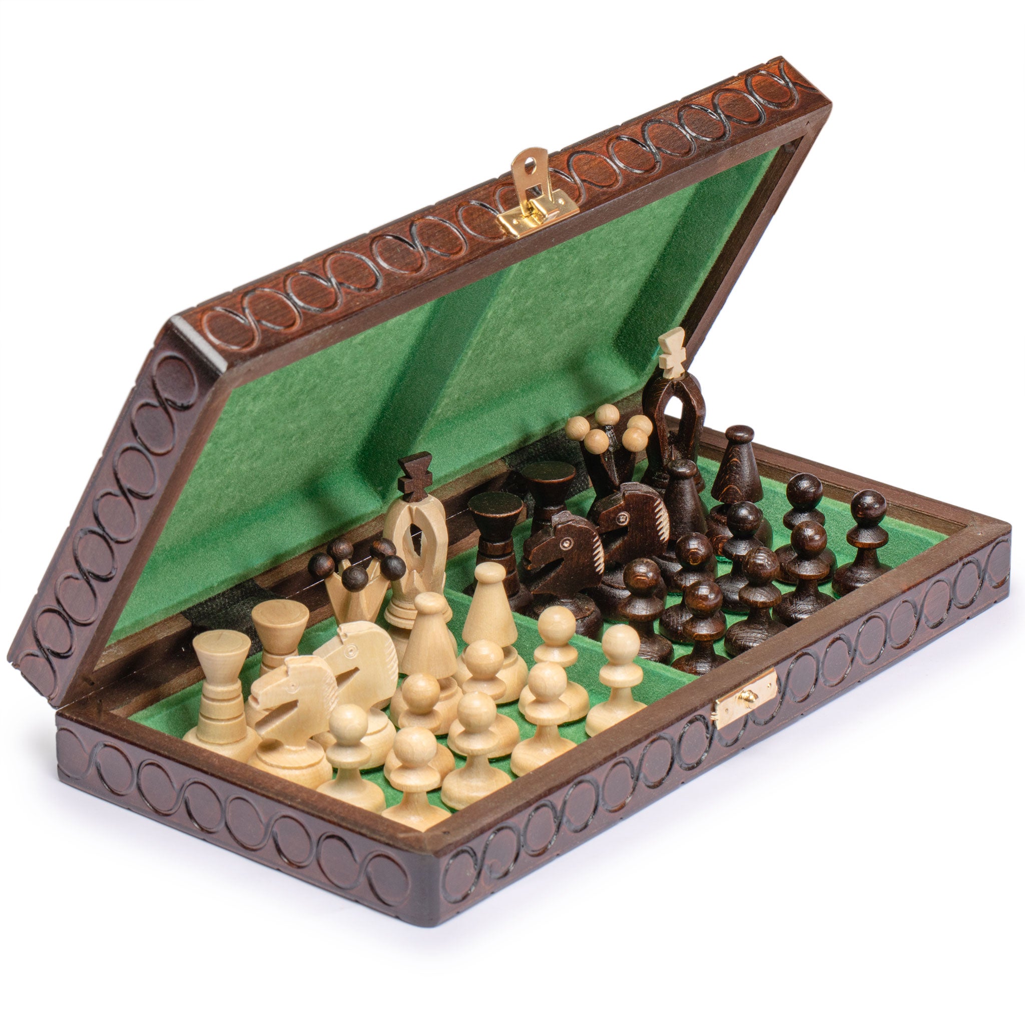 Husaria European International Chess Wooden Game Set, "King's Classic" - 11.3" Small Size Chess Set-Husaria
