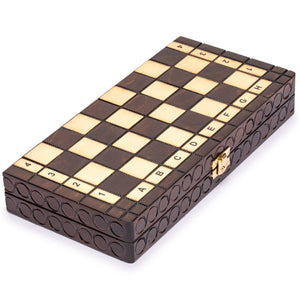 Husaria European International Chess Wooden Game Set, "King's Classic" - 11.3" Small Size Chess Set-Husaria