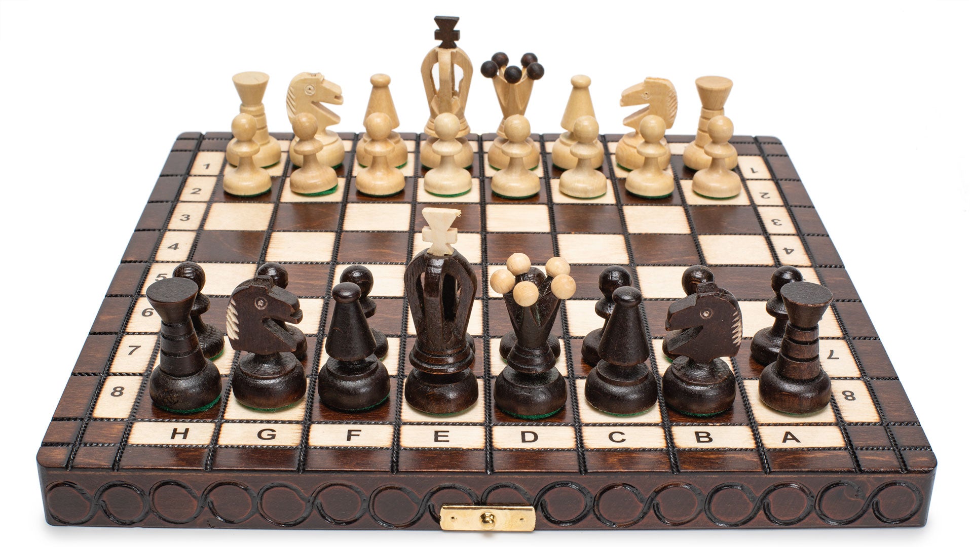 Husaria European International Chess Wooden Game Set, "King's Classic" - 11.3" Small Size Chess Set-Husaria