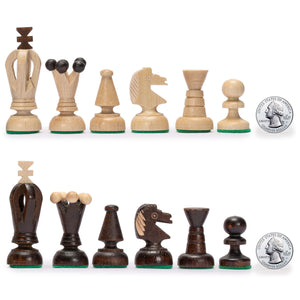 Husaria European International Chess Wooden Game Set, "King's Continental" - 11.3" Small Size Chess Set-Husaria