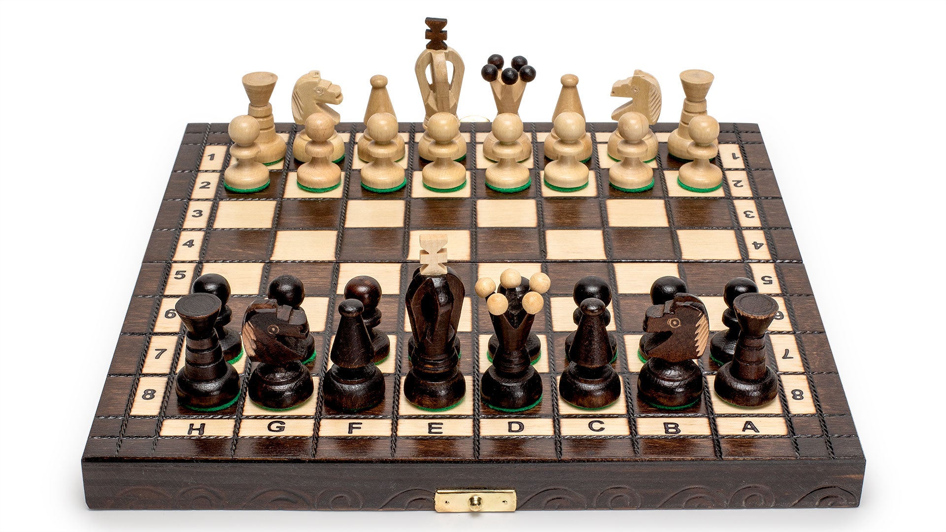Husaria European International Chess Wooden Game Set, "King's Continental" - 11.3" Small Size Chess Set-Husaria