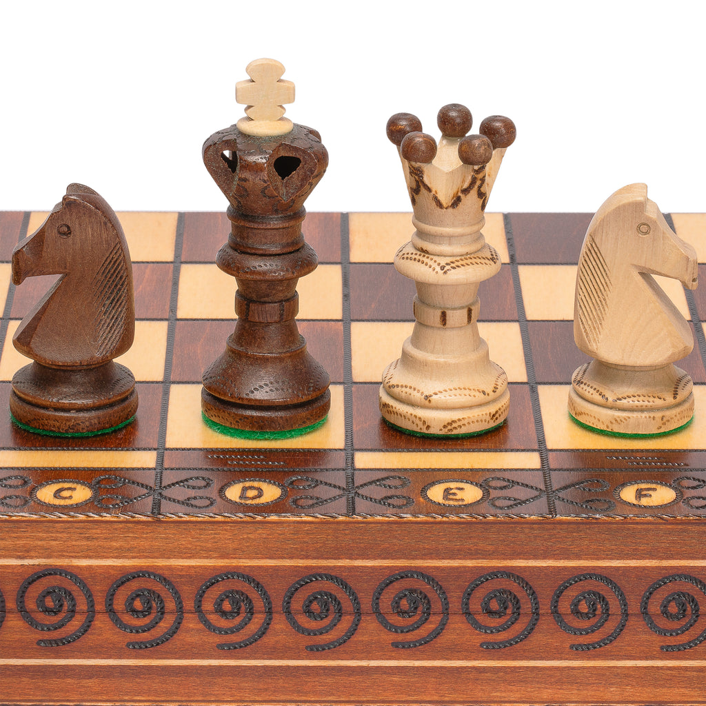 Husaria European International Chess Wooden Game Set, "Ambassador" - 21.7"-Husaria