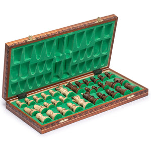 Husaria European International Chess Wooden Game Set, "Ambassador" - 21.7"-Husaria