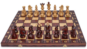 Husaria European International Chess Wooden Game Set, "Ambassador" - 21.7"-Husaria