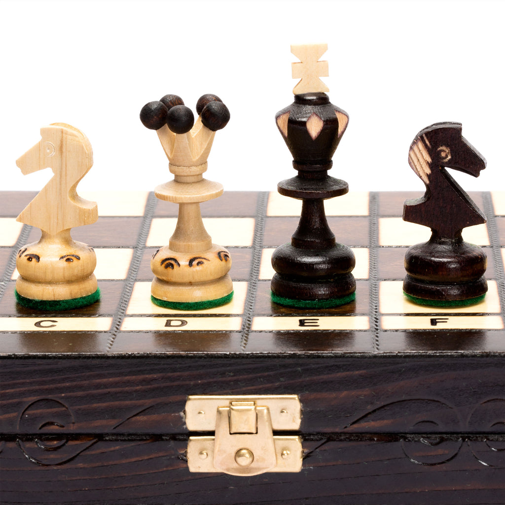 Husaria European International Chess Wooden Game Set "Regal" - 13.8" Medium Size Chess Set-Husaria