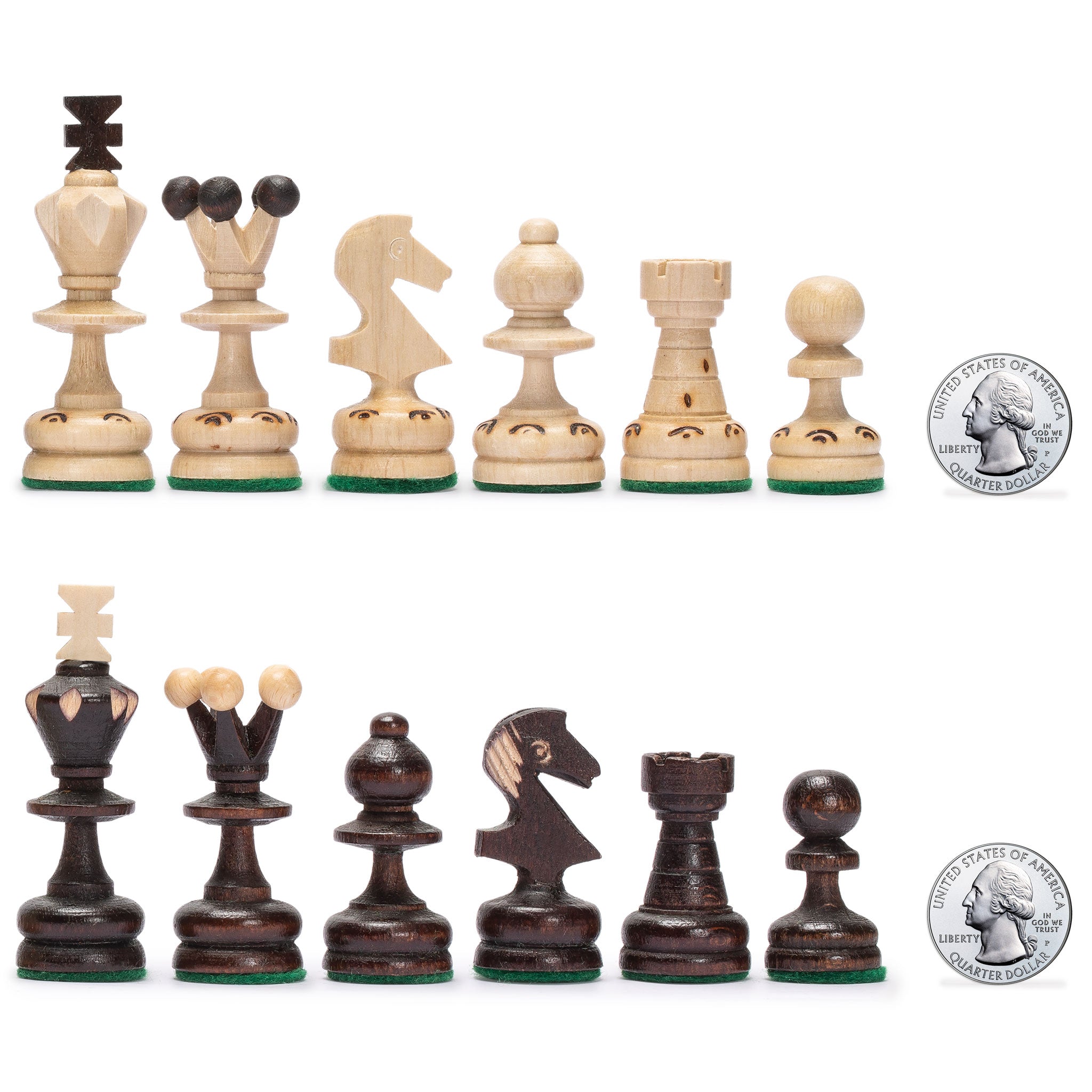 Husaria European International Chess Wooden Game Set "Regal" - 13.8" Medium Size Chess Set-Husaria