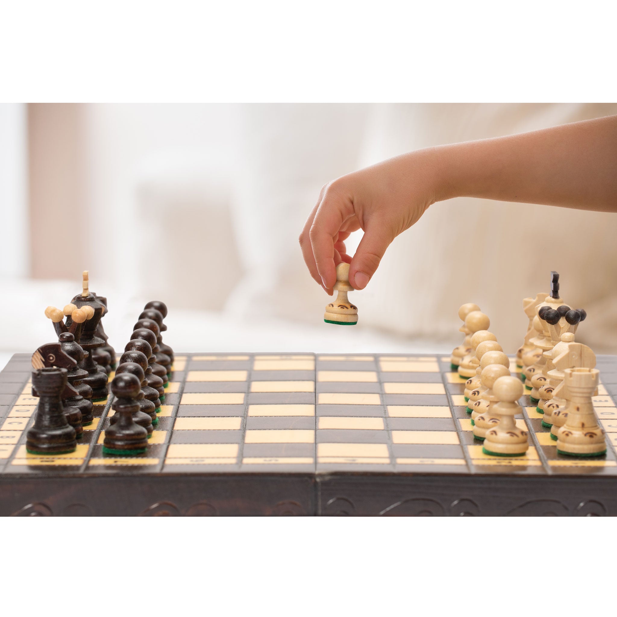 Husaria European International Chess Wooden Game Set "Regal" - 13.8" Medium Size Chess Set-Husaria