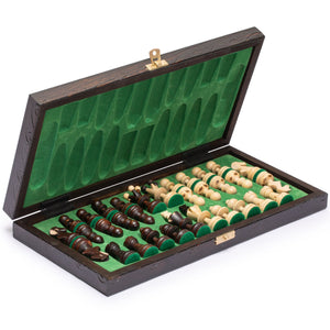 Husaria European International Chess Wooden Game Set "Regal" - 13.8" Medium Size Chess Set-Husaria