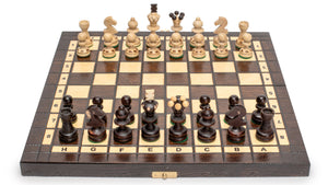Husaria European International Chess Wooden Game Set "Regal" - 13.8" Medium Size Chess Set-Husaria