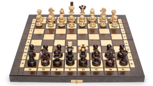 Husaria European International Chess Wooden Game Set "Regal" - 13.8" Medium Size Chess Set-Husaria