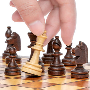 Husaria Magnetic Wooden Portable Travel Chess Game Set - 11"-Husaria