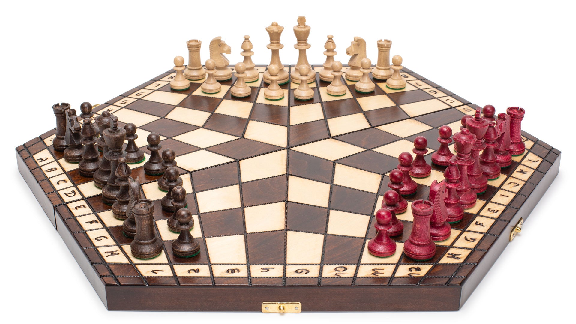 Husaria Wooden Three-Player Chess - 21"-Husaria