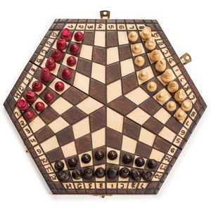 Husaria Wooden Three-Player Chess - 12"-Husaria