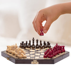 Husaria Wooden Three-Player Chess - 12"-Husaria