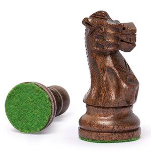 Husaria Staunton Acacia/Boxwood Weighted Chessmen, 3" Kings-Husaria